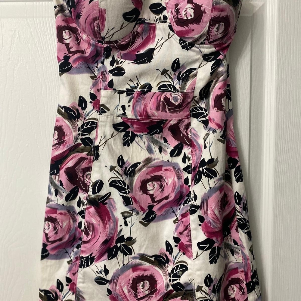 Aggie Strapless Floral Dress